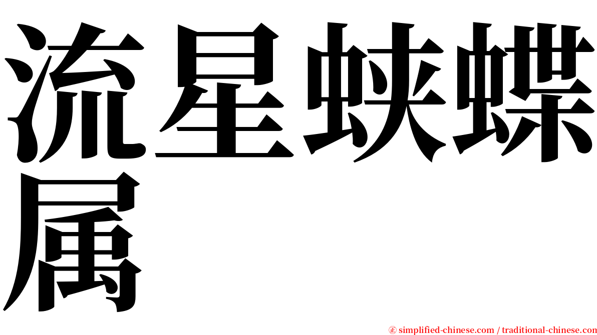 流星蛱蝶属 serif font