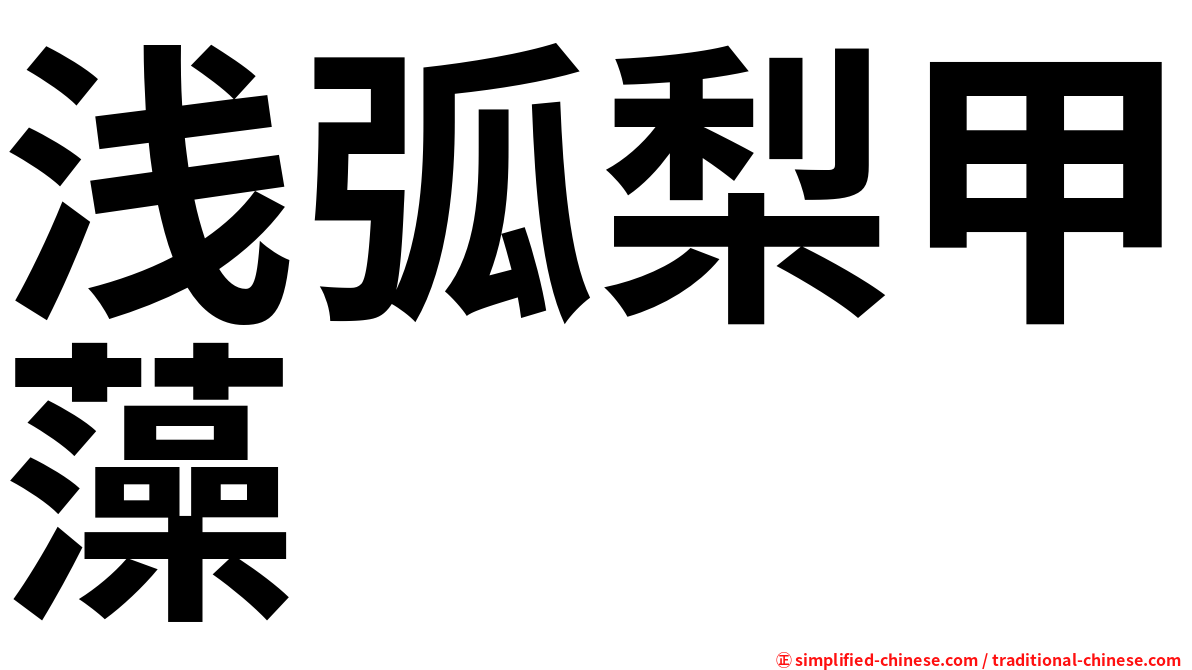 浅弧梨甲藻