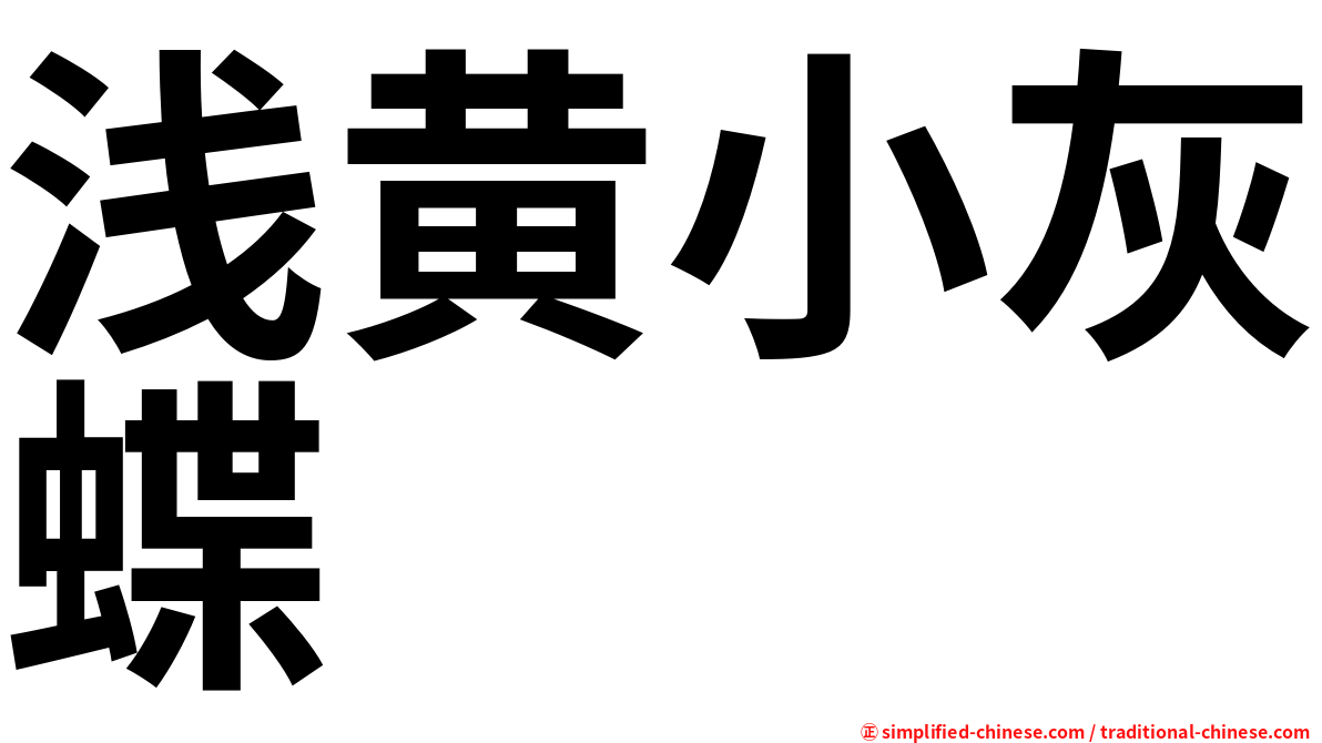 浅黄小灰蝶