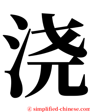 浇 serif font