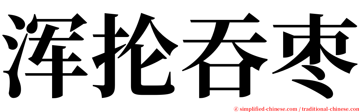 浑抡吞枣 serif font
