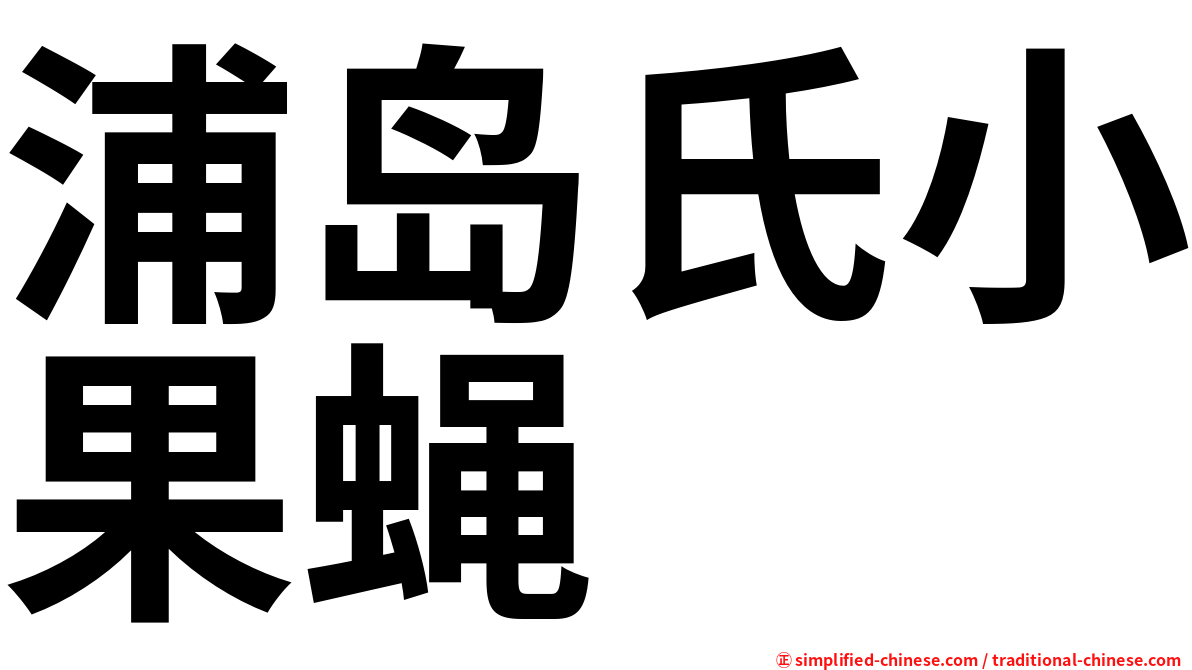 浦岛氏小果蝇