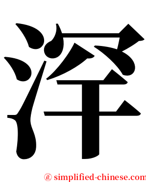 浫 serif font