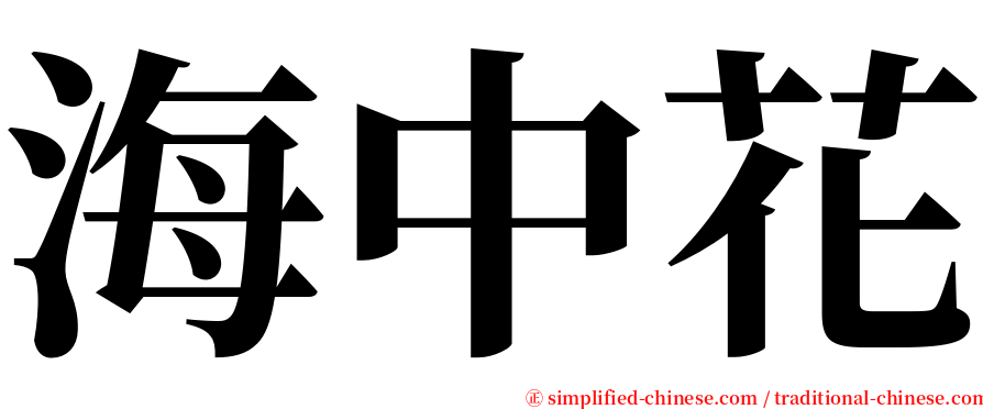 海中花 serif font