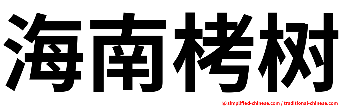 海南栲树