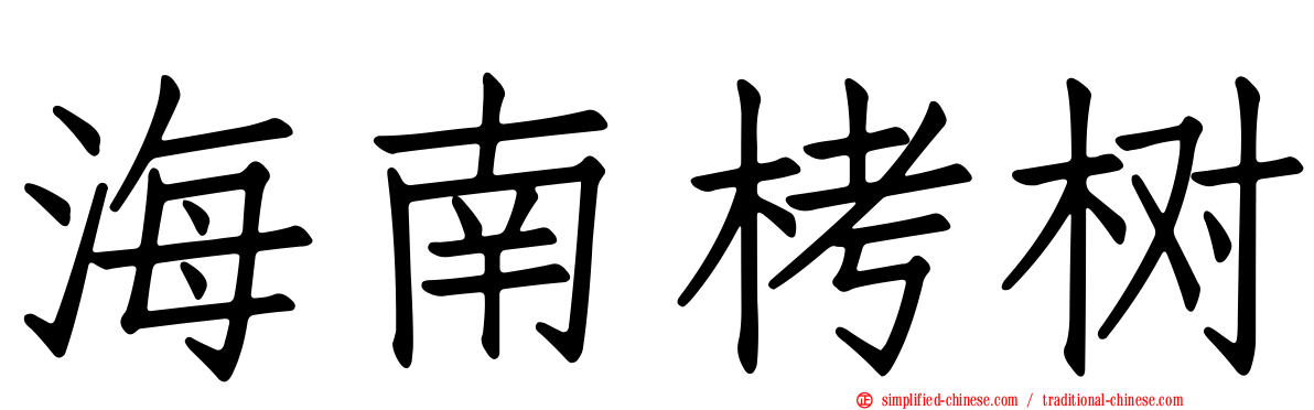 海南栲树