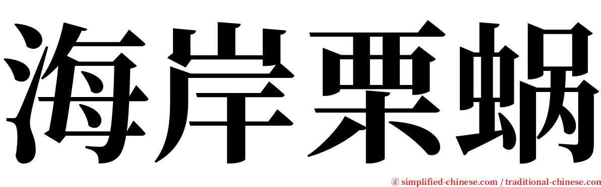 海岸栗蜗 serif font