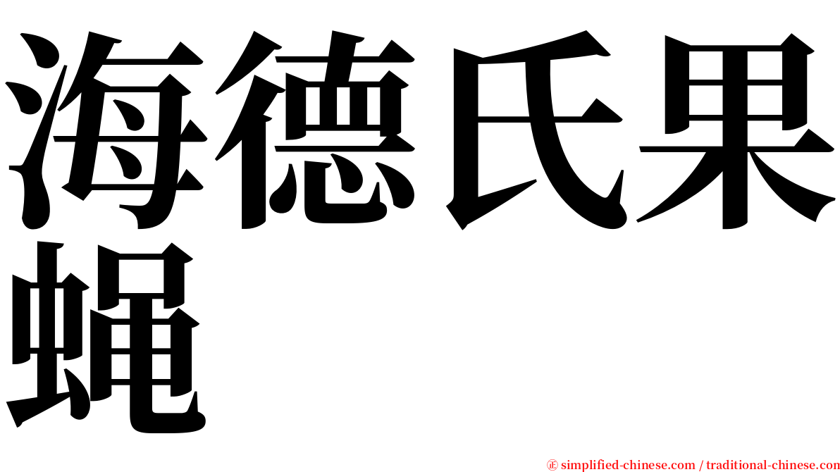 海德氏果蝇 serif font
