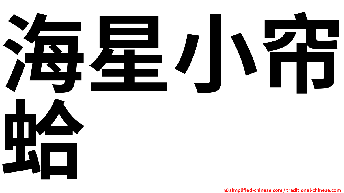 海星小帘蛤