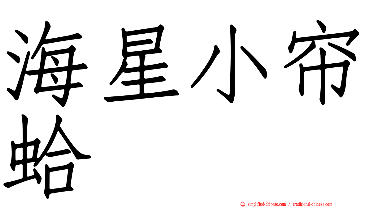 海星小帘蛤