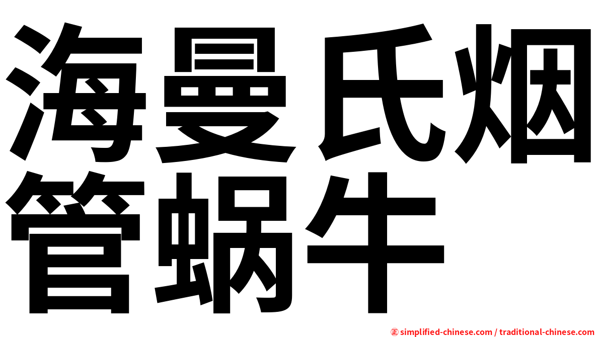 海曼氏烟管蜗牛