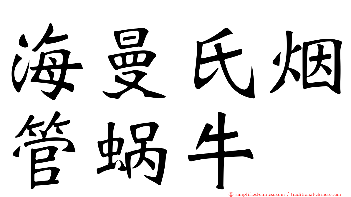 海曼氏烟管蜗牛