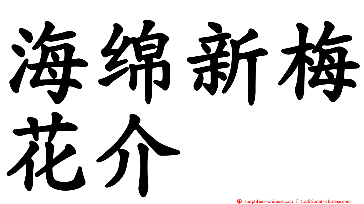 海绵新梅花介