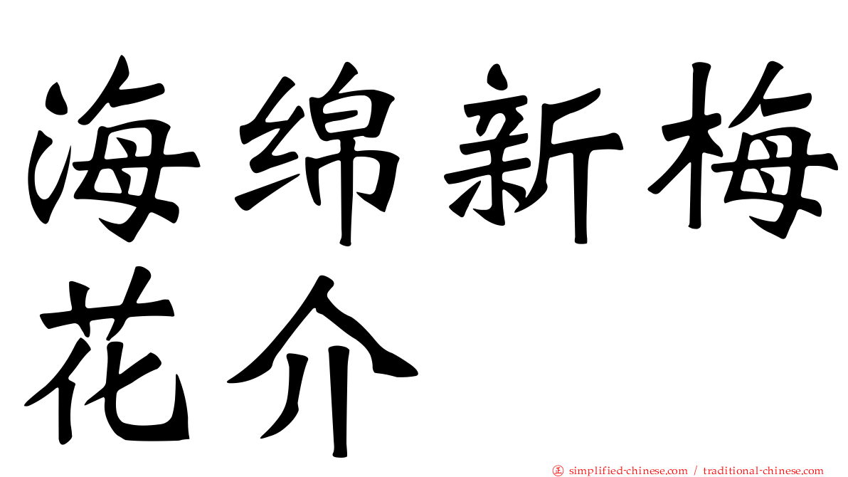 海绵新梅花介
