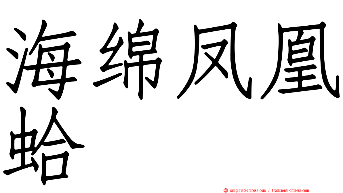 海绵凤凰蛤