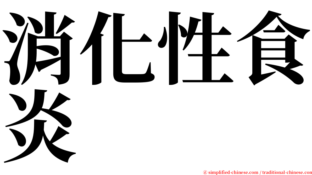 消化性食炎 serif font