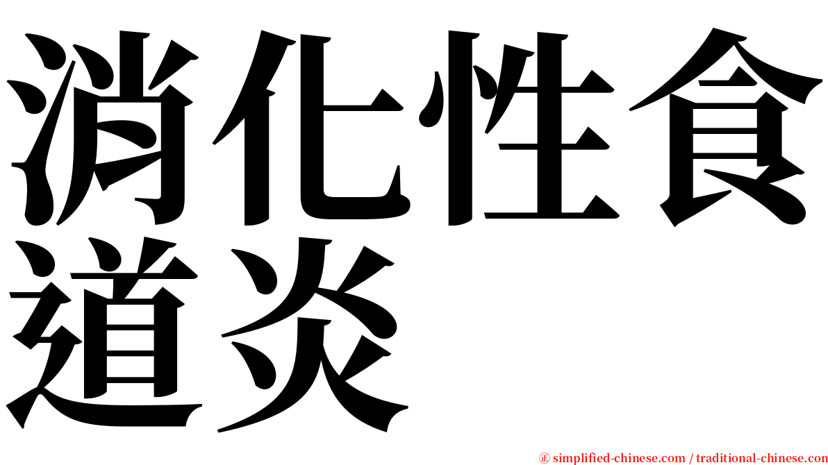 消化性食道炎 serif font