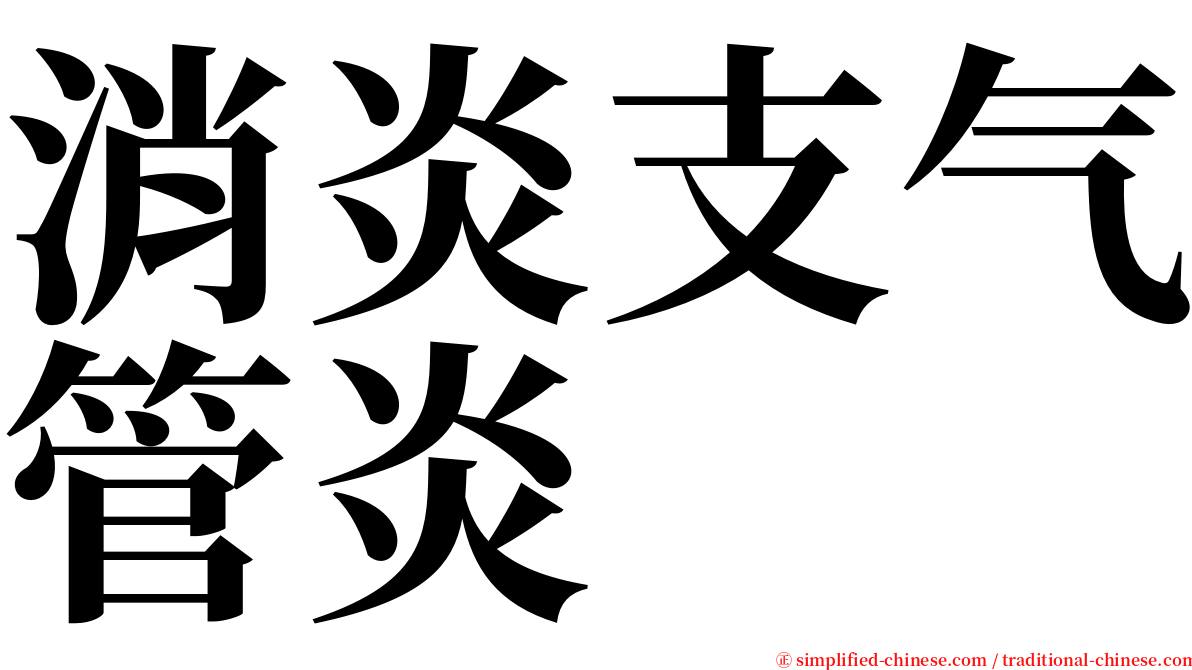 消炎支气管炎 serif font