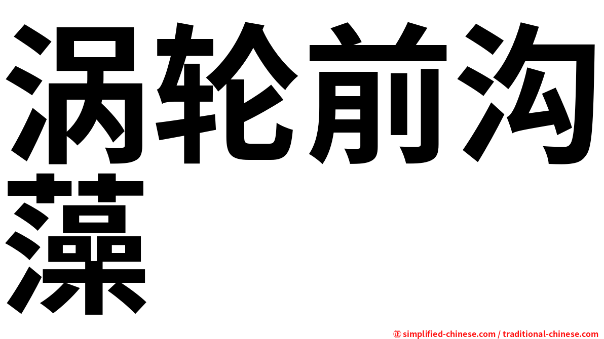 涡轮前沟藻
