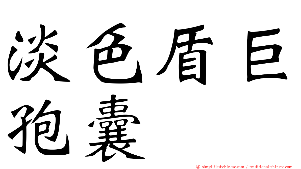 淡色盾巨孢囊