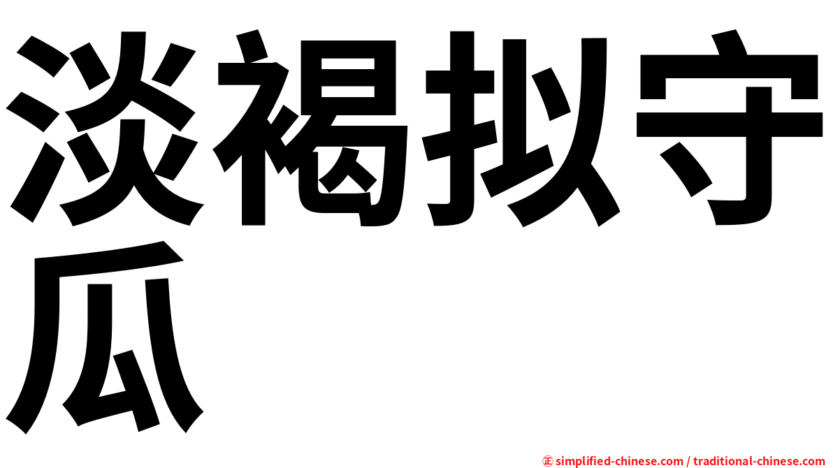 淡褐拟守瓜