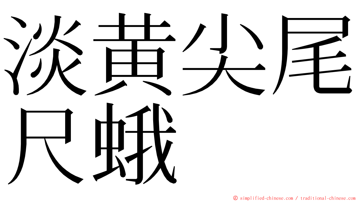 淡黄尖尾尺蛾 ming font