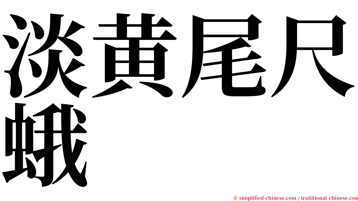 淡黄尾尺蛾 serif font