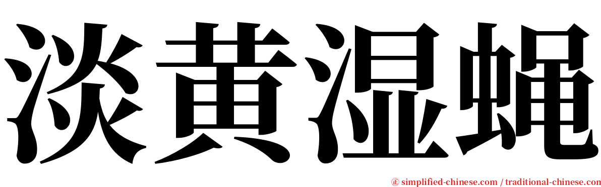 淡黄湿蝇 serif font