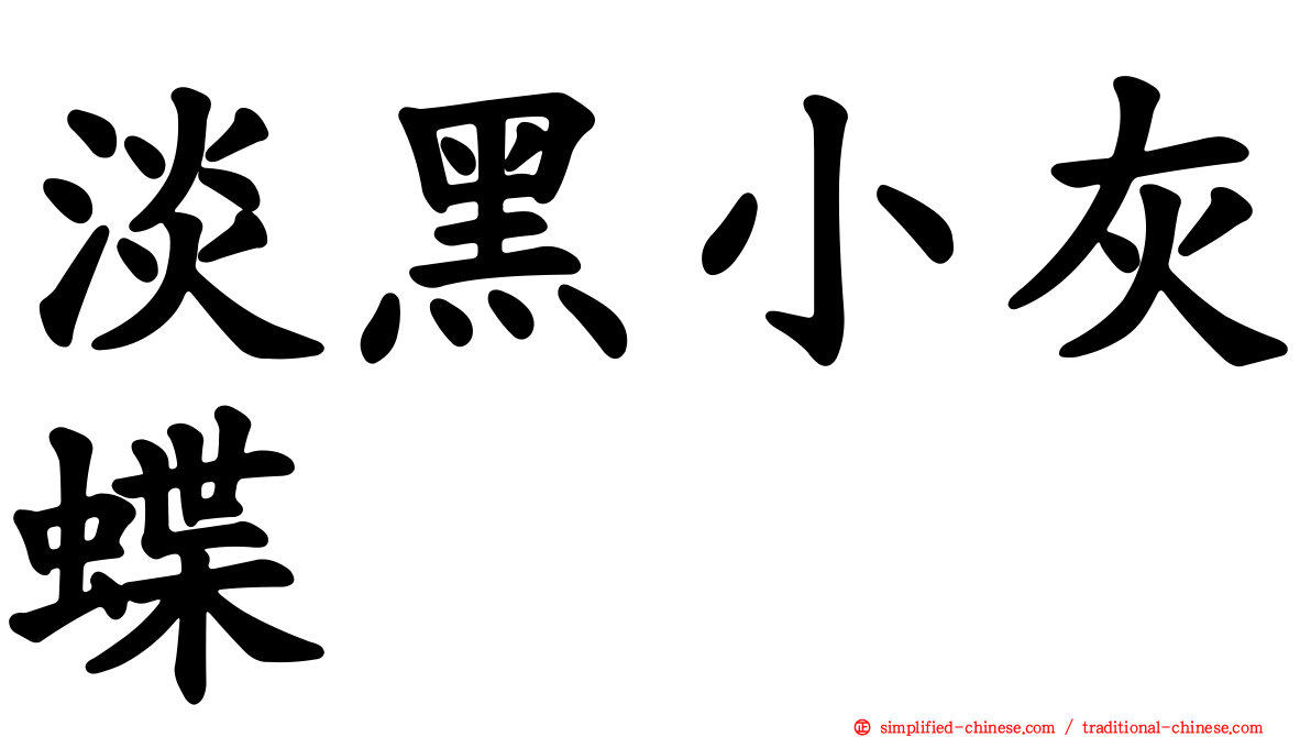 淡黑小灰蝶