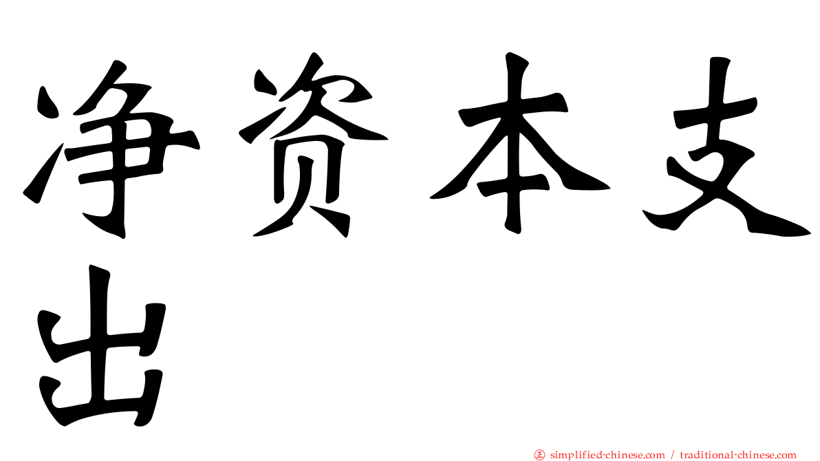 净资本支出