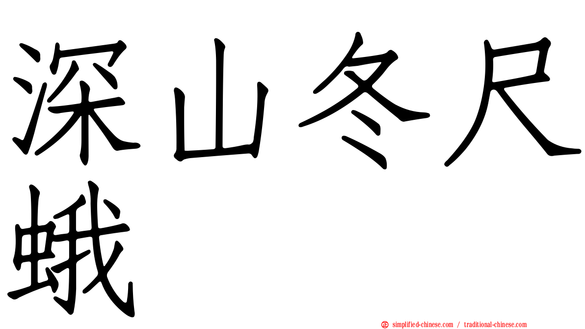 深山冬尺蛾