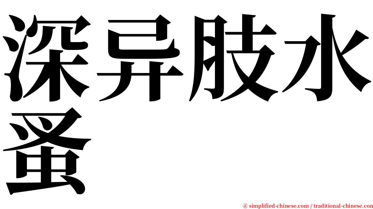 深异肢水蚤 serif font