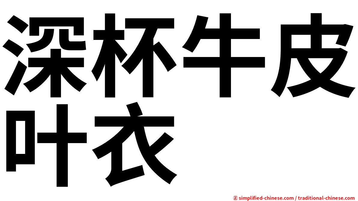 深杯牛皮叶衣