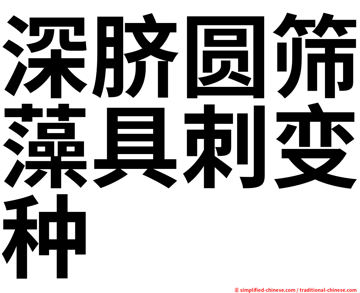 深脐圆筛藻具刺变种