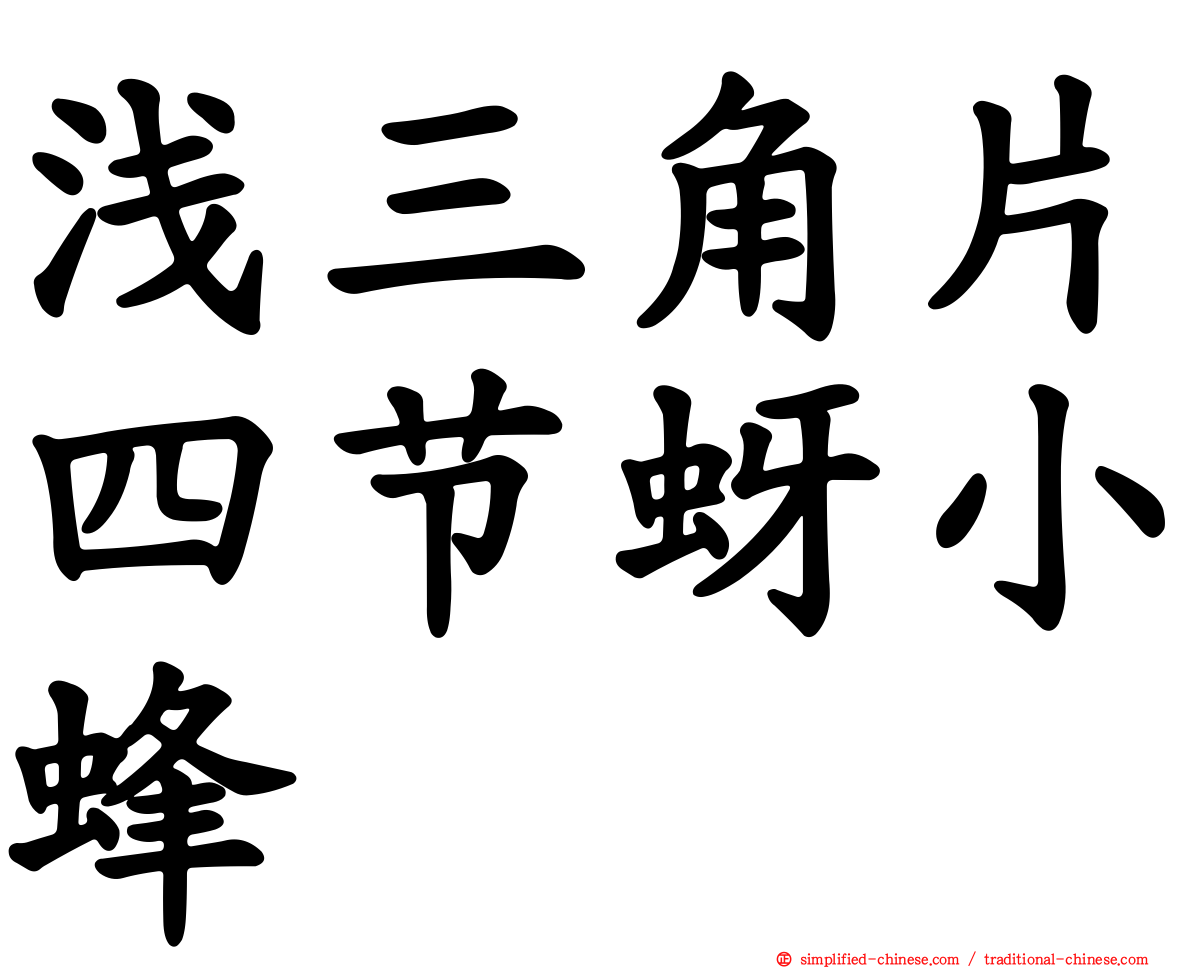 浅三角片四节蚜小蜂