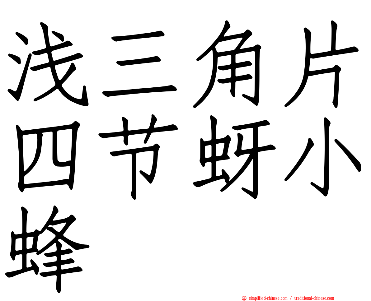 浅三角片四节蚜小蜂