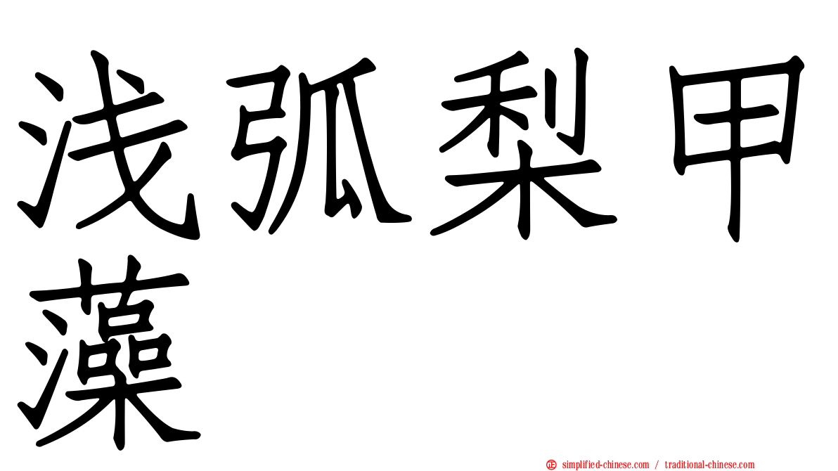 浅弧梨甲藻
