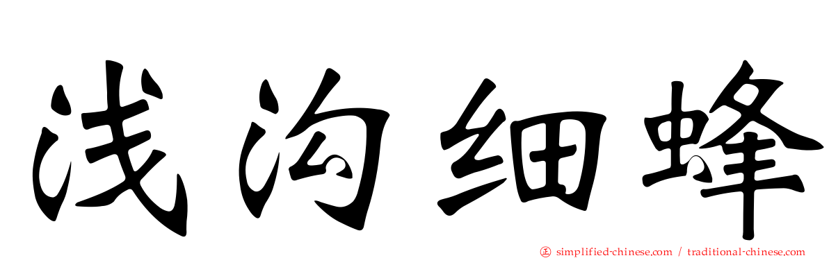 浅沟细蜂
