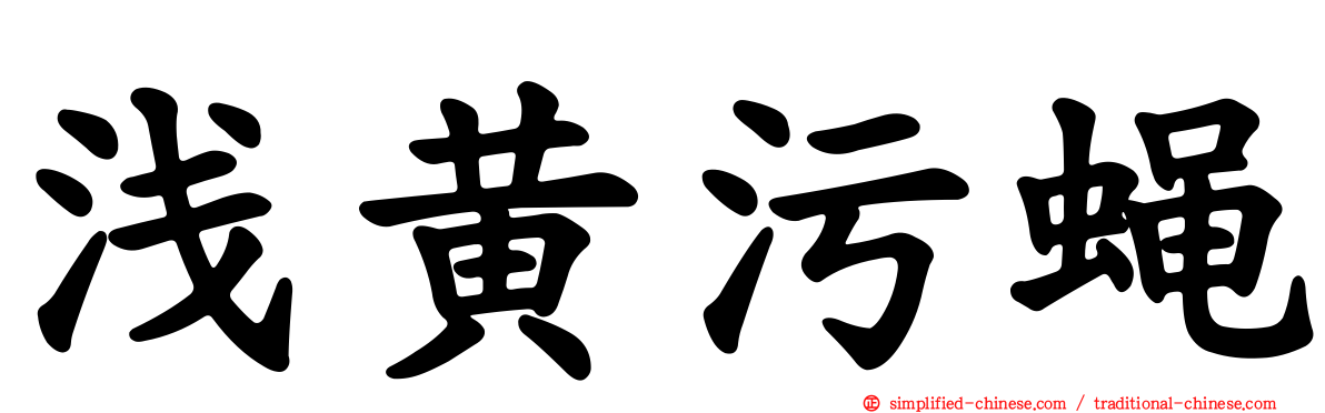 浅黄污蝇