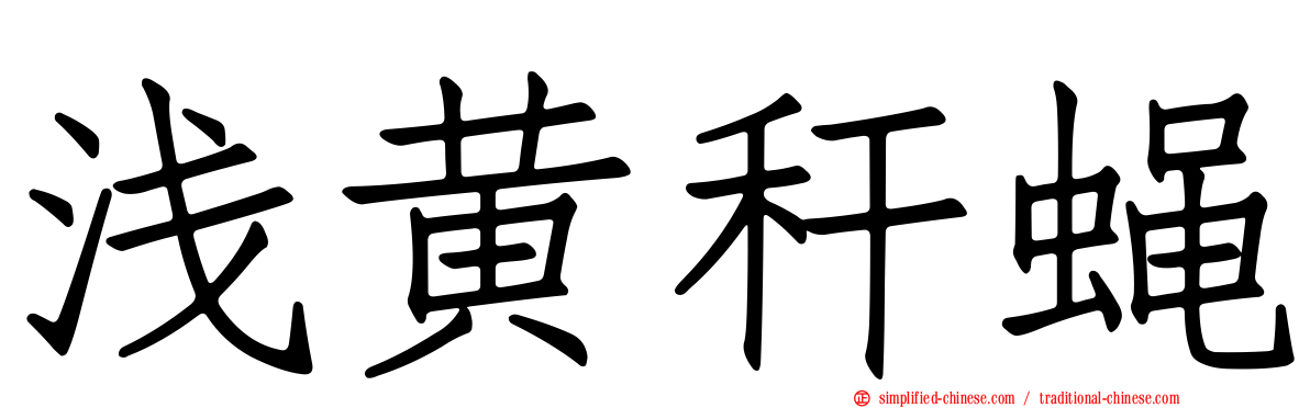 浅黄秆蝇