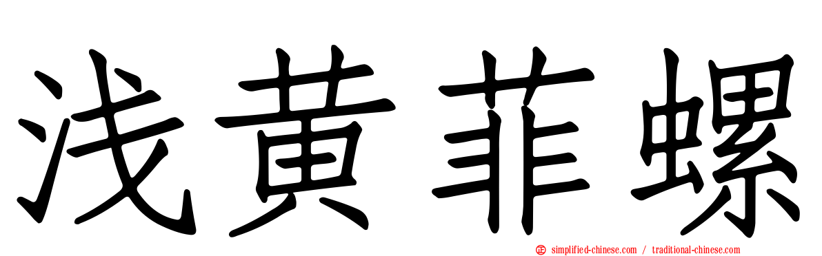 浅黄菲螺
