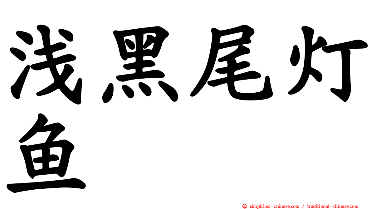 浅黑尾灯鱼