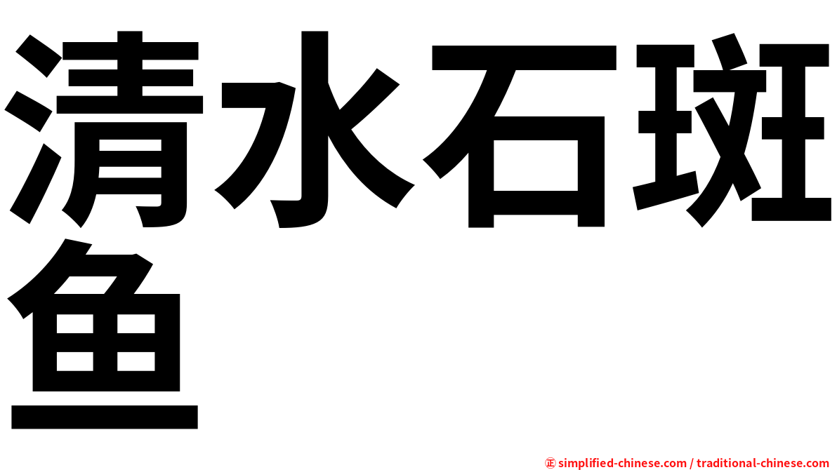 清水石斑鱼