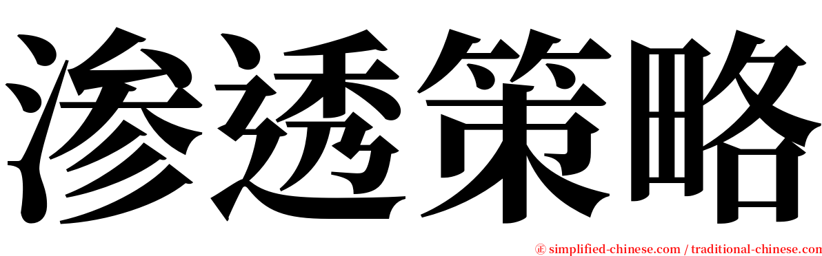 渗透策略 serif font