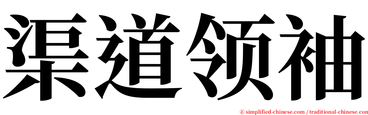 渠道领袖 serif font
