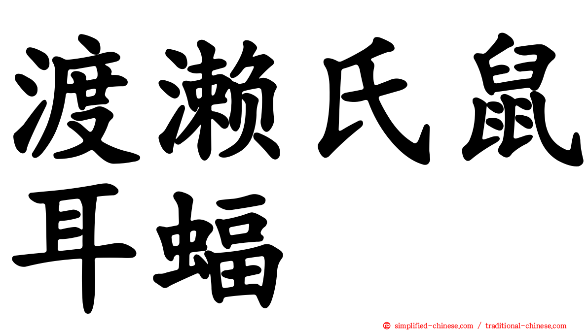 渡濑氏鼠耳蝠