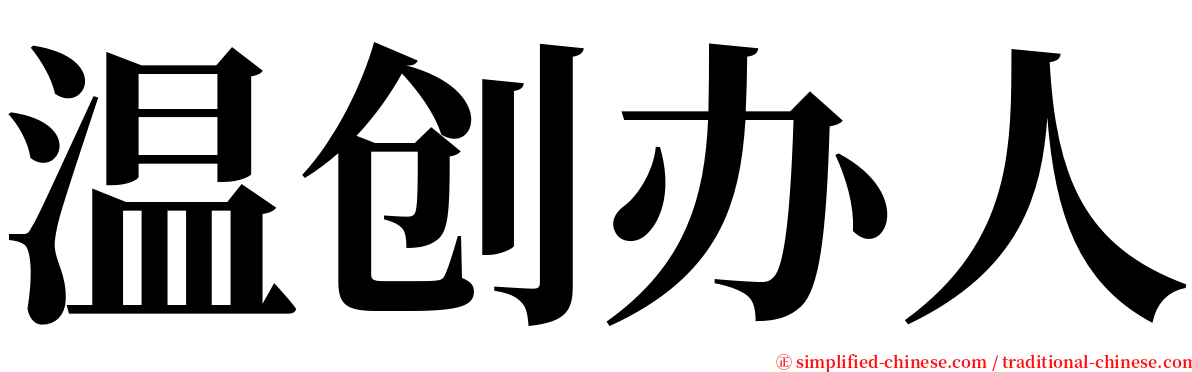 温创办人 serif font