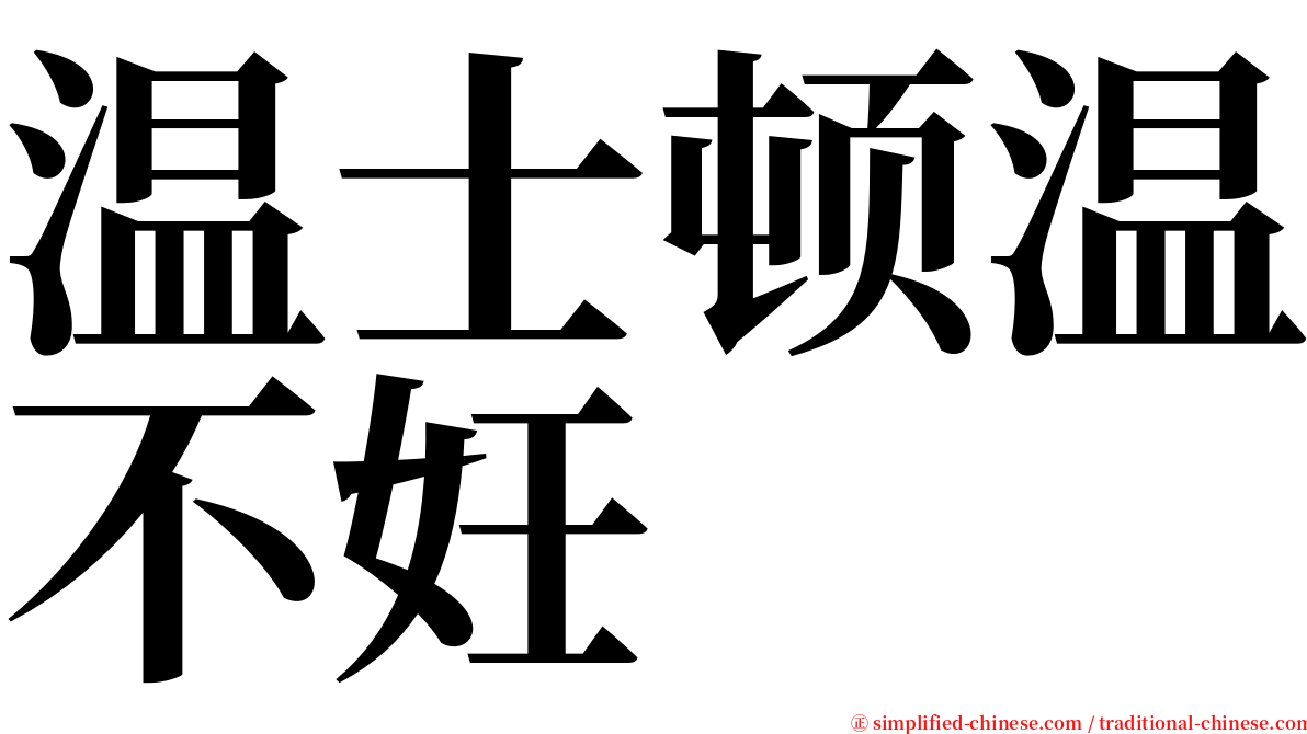 温士顿温不妊 serif font
