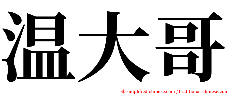 温大哥 serif font