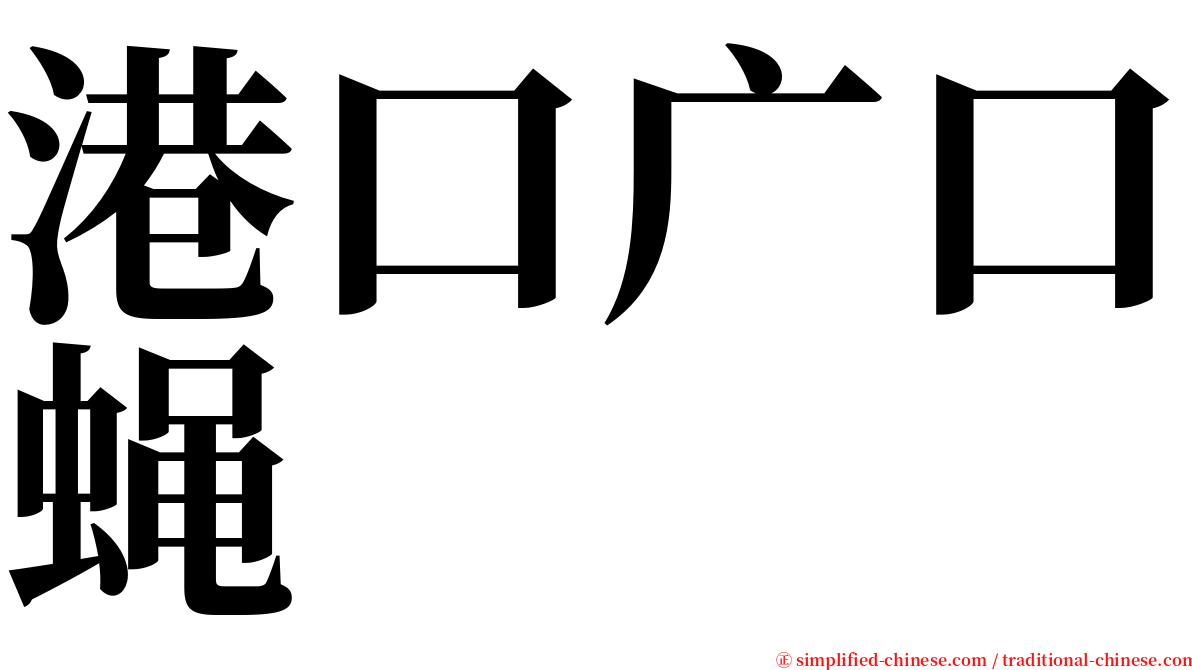 港口广口蝇 serif font
